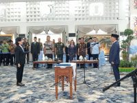 Gubernur Agustiar Sabran melantik Linae Victoria Aden sebagai Sekda definitif Kalimantan Tengah.