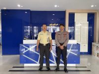 Satpamobvit Polresta Palangka Raya meningkatkan pengamanan di kantor perbankan.