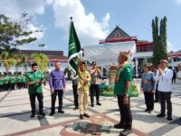 Gubernur Agustiar Sabran memimpin Apel Siaga GP Ansor untuk mendukung penanganan karhutla di Kalimantan Tengah.